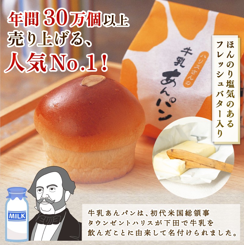 下田あんぱん 食べ比べ セット パン あんぱん スイーツ おやつ 食べ比べ 牛乳あんぱん ギフト フレッシュバター あんこ 桃 ラムレーズン 5種 6個 詰め合わせ 個包装 冷蔵 平井製菓 ハリスさんの牛乳あんぱん Bセット お取り寄せ 伊豆 下田 母の日 父の日 プレゼント  贈答 お菓子