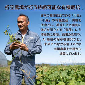 北海道 十勝 幕別 自然栽培 オーガニック大豆で作ったきな粉 3種（大豆「大袖の舞」・黒千石・黒大豆）900g（各100g×3）［折笠農場］有機JAS 【 きな粉 きなこ 化学農薬不使用 国産 オーガ