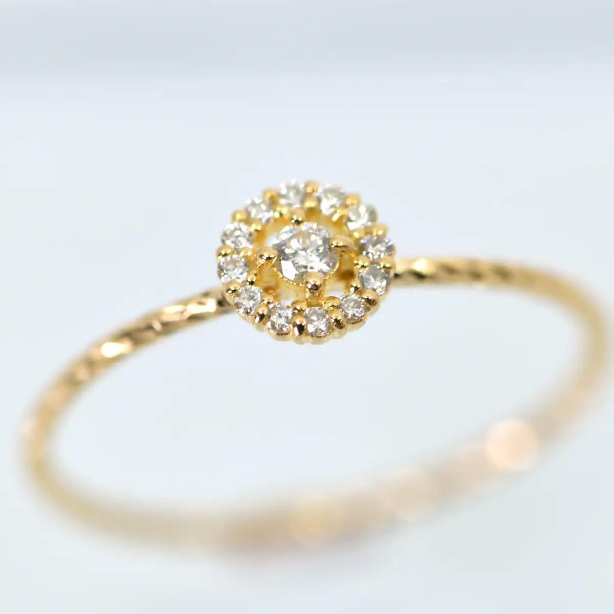 K18ダイヤブリリアントリースリング0.09ct　R223 260-016