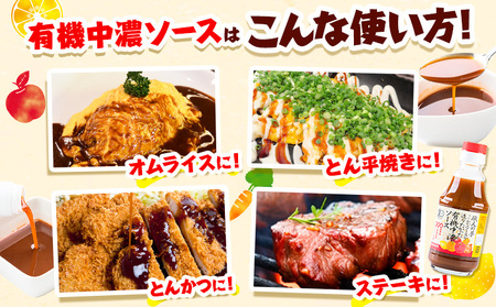 ソース 中濃ソース 職人の夢 200ml × 6本 光食品 株式会社《30日以内に出荷予定(土日祝除く)》無添加 調味料 砂糖不使用 とんかつ オムライス 徳島県 上板町 有機野菜・果実90％使用