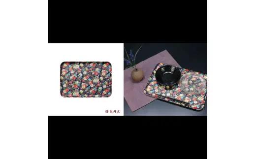 タツクラフト 友禅和紙トレー M 33cm 2枚セット 桜 牡丹文 【Tk315】【ttcf922-yum-13】
