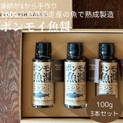 ふるさと納税 網走市 ポンモイ魚醤(ニシン) 100g×3本セット