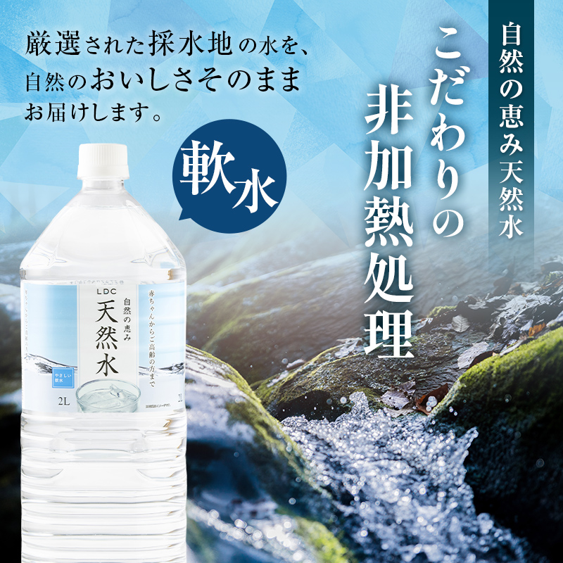【3回定期便】 水 ミネラルウォーター 天然水 2L 12本 お水 飲料水 軟水で飲みやすい 備蓄品としてもオススメ F7Z-424