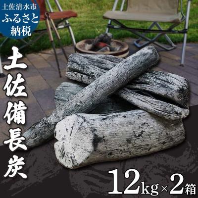 ふるさと納税 土佐清水市 土佐備長炭12kg×2箱セット(一級/丸割混合)キャンプ アウトドア  BBQ 七輪【R01366】