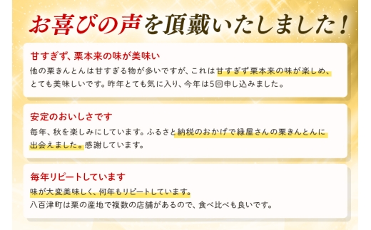 栗きんとん《栗金飩》15個入 創業明治5年「緑屋老舗」＜10月25日(日)お届け＞