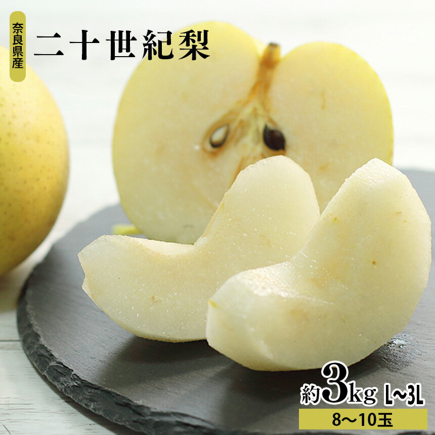 【ふるさと納税】先行予約 二十世紀梨 約3kg L 〜 3L （ 8玉 〜 10玉 ） | 果物 くだもの フルーツ 梨 完熟 期間限定 産地直送 大淀町 奈良