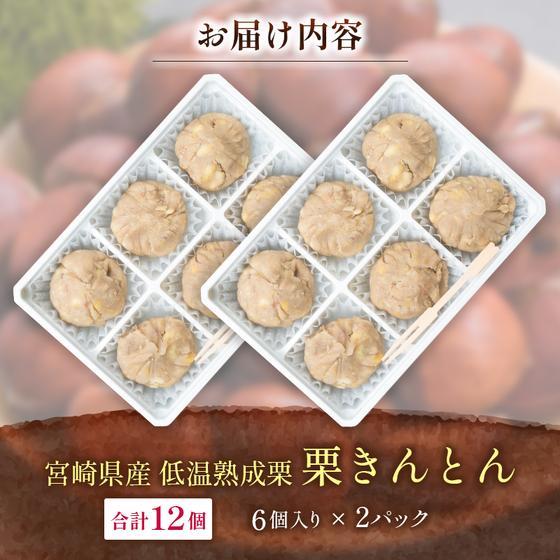宮崎県産 低温熟成栗100%［栗きんとん］計12個 おやつ 甘い お取り寄せ 【B619-25】_イメージ3