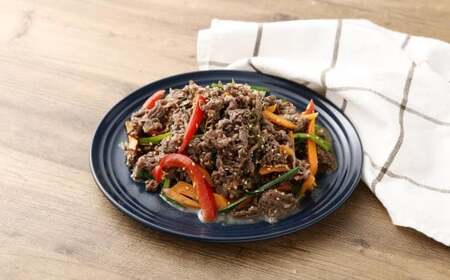 国産牛 プルコギ 約1.2kg (300g×4) ／ 肉 お肉 牛肉 牛 簡単調理  焼き肉 焼肉 韓国料理 グルメ 冷凍 惣菜 炒めるだけ 肉のマルシン 長崎県 長崎市