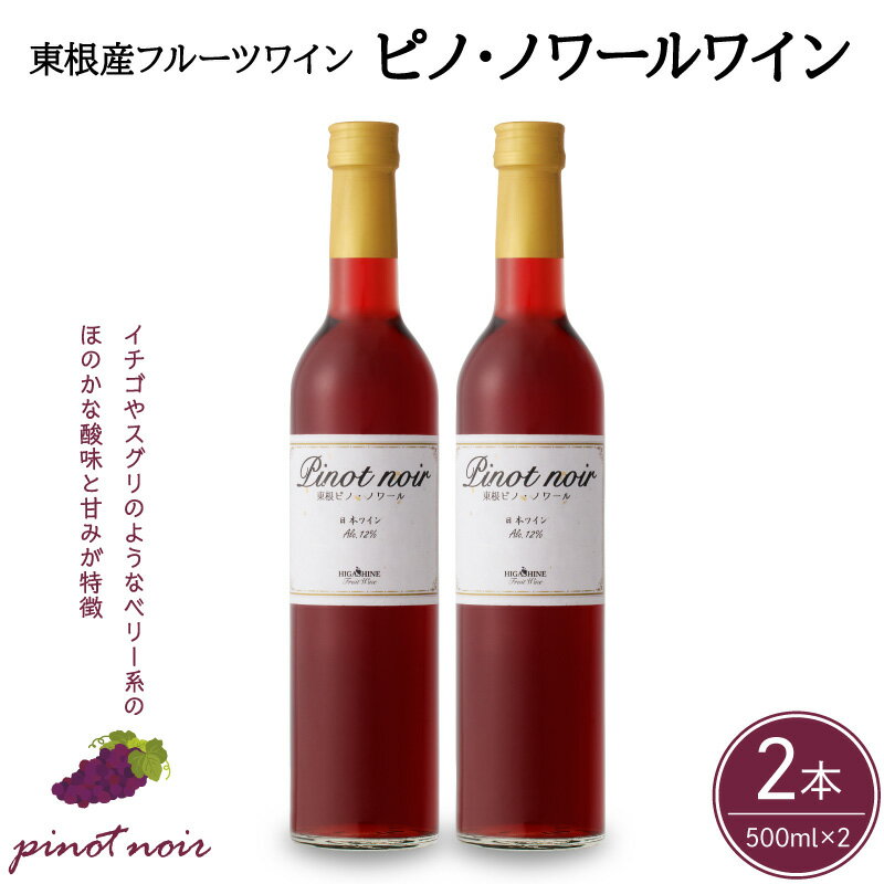 【ふるさと納税】 ワイン ピノ・ノワールワイン 500ml × 2本 セット / 赤ワイン 日本ワイン ワインセット 国産 ぶどう 赤 酒 お酒 洋酒 果実酒 アルコール 母の日 父の日 敬老の日 記念日 誕生日 ギフト プレゼント お取り寄せ 送料無料 山形県 東根市