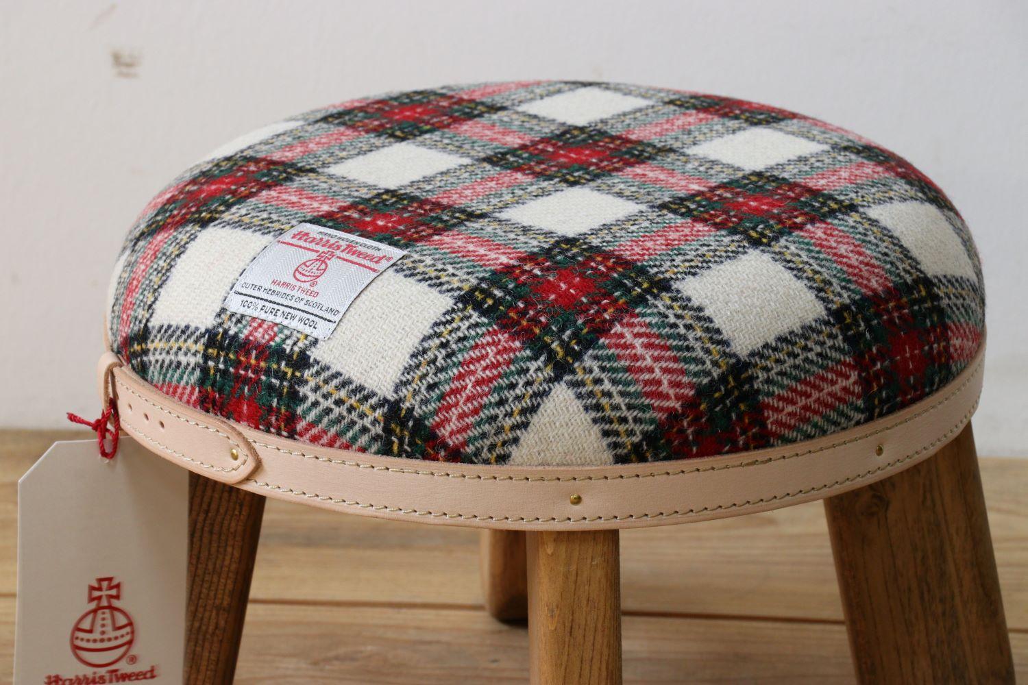 まぁるいスツール【イタリアンチェック】 子供 椅子イスキッズ HARRIS TWEED（ハリスツイード）家具  Z111VC04_イメージ3