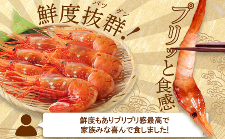 超速リキッド凍結でドリップゼロ！北海道羽幌産生鮮ぼたんえび 400g【03127】 400g（200g×2パック）