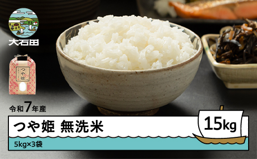 
            新米 米 令和7年産 つや姫 無洗米 15kg 5kg×3袋 【発送時期選択可】 山形県産 東北 ap-tsmxa15
          