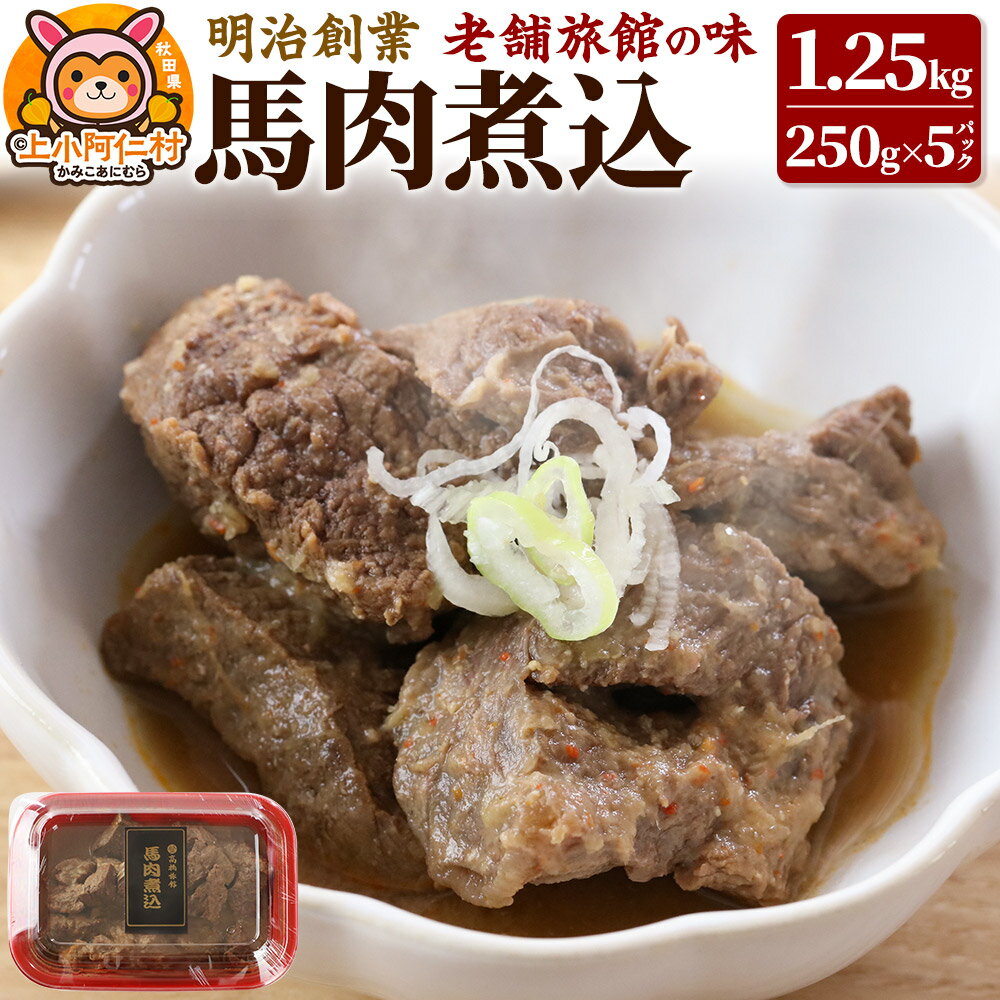 【ふるさと納税】馬肉 煮込 1.25kg(250g×5) 総菜 冷凍 おつまみ 馬肉 にこみ