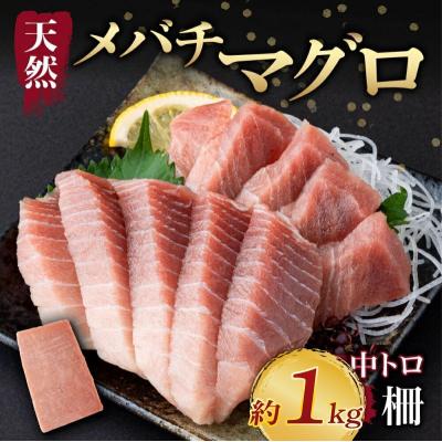 ふるさと納税 室戸市 天然メバチマグロ 【 中トロ 】1kg(柵)