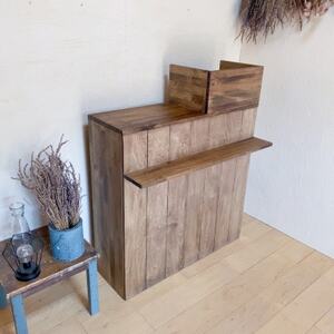 【サイズオーダー】ヴィンテージ風 オーダーカウンター レジカウンター na280【配送不可地域：離島・沖縄県】【1677234】