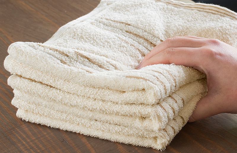 カラードコットン フェイスタオル 8枚セット G2050