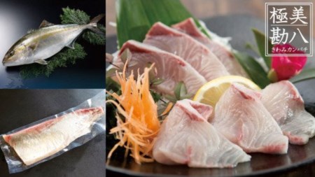 魚 刺身 セット タイ カンパチ 鯛 勘八 高級 葉 にんにく 調味料 タレ付き セット 有機栽培 健康食品 高知県産 須崎市