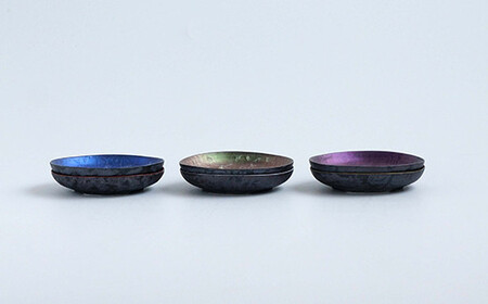 A40-183 有田焼 麟 Lin 10cm丸小皿6色セット 金照堂