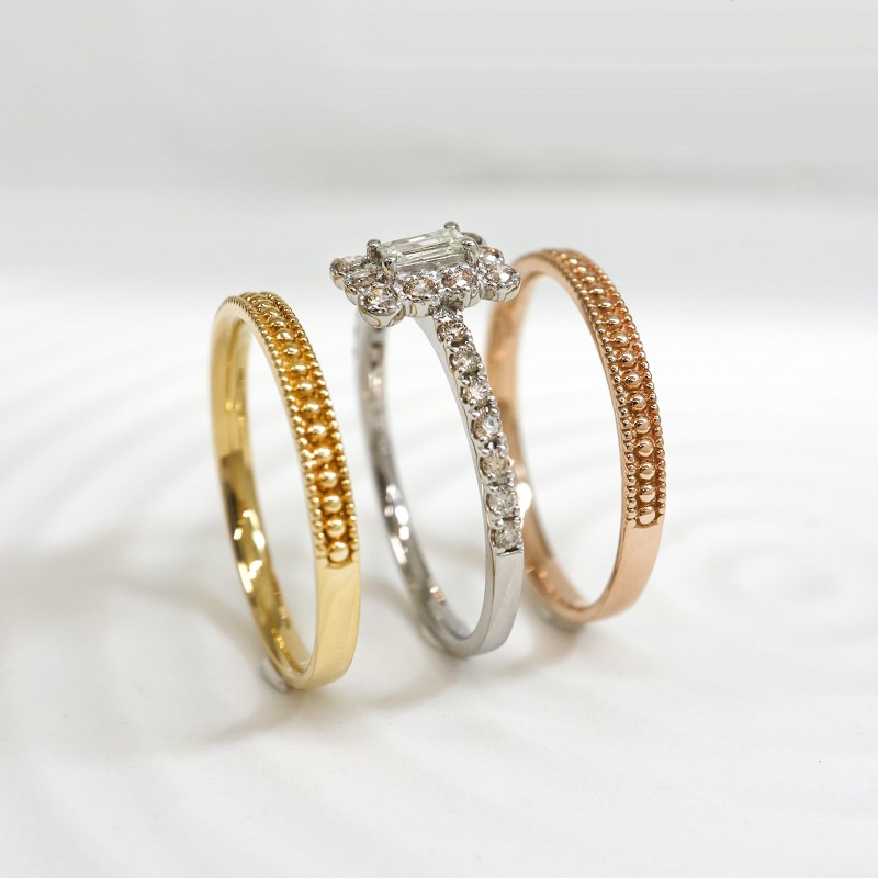 甲府市発 ダイヤモンドリング 0.4ct k18/pt900 [WR-2893]