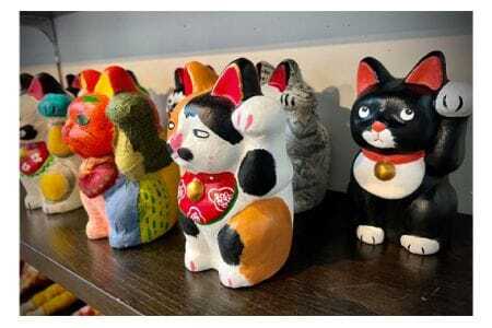 ご縁をつなぐ招き猫 ／ 工芸品 手作り 和紙 山口県 No.172