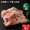 【ふるさと納税】【定期便】 3か月毎2回 九州産ハーブ鶏 もも肉 計5kg(2.5kg×2回) 国産 肉 冷凍保存 鶏肉 鶏モモ もも肉 とりもも 鳥肉 鳥もも ハーブ鶏 焼肉 BBQ からあげ おかず まとめ買い 九州産 熊本県 菊池市 送料無料