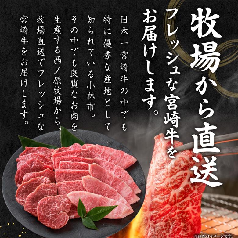 【西ノ原牧場直送】大人気！A4等級以上宮崎牛バラエティ焼肉用 400g（国産 国産牛 肉 牛肉 宮崎牛 ロース 焼肉 特別提供）