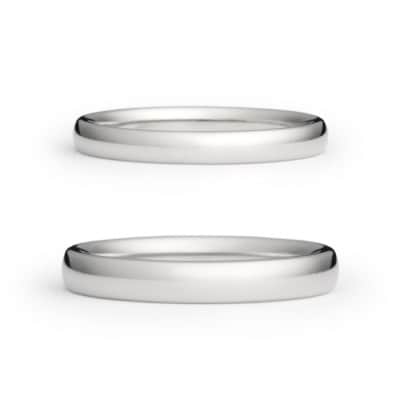 【セミオーダー】純チタン甲丸リング・ペア【1645634】