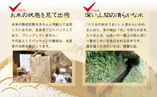 R5-834．【令和5年産】四万十川の支流で育った山間米2ｋｇ×5袋（計10ｋｇ）【1～2合炊飯する方におススメ！】（ヒノヒカリ）