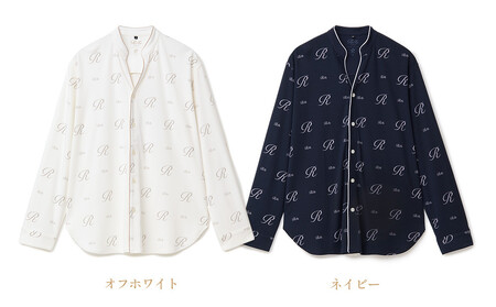 【オフホワイト Mサイズ】リファ バイタルテック モイストスムース スタンドカラースリープウェア ReFaロゴ/MEN