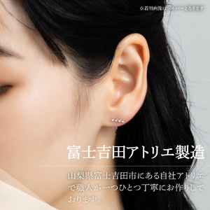 アクセサリー ピアス 4ストーンカーブ シルバー sh12-1 ピアス