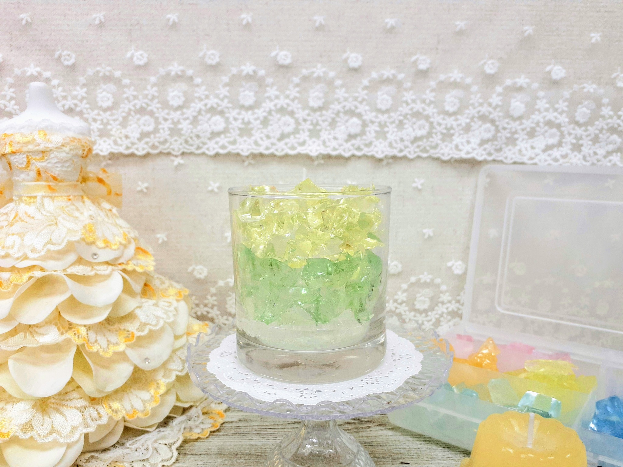 新宿フラワークラフト体験工房 ぷるぷる涼しげクラッシュゼリーキャンドル作り