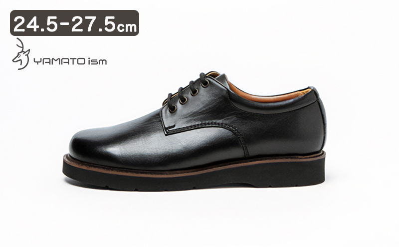 倭イズム ( ヤマトイズム ) 牛革 カジュアルシューズ 紳士靴 YA3320 （ ブラック ）27.0cm