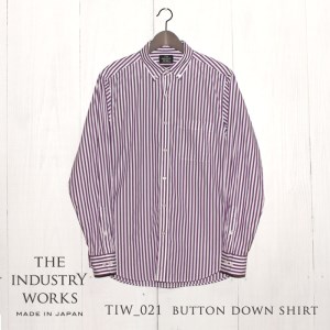 　播州織メンズシャツ「THE INDUSTRY WORKS」（1着）【TIW_021（パープル×ホワイト）】 36-2