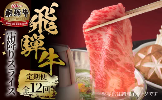 《定期便》 12回 霜降りスライス（すき焼き/しゃぶしゃぶ）500g 肉 飛騨牛 定期 スライス うす切り すきしゃぶ 飛騨高山ミート 276,000円 | 冷凍真空パック 肉 お肉 黒毛和牛 和牛 人気 おすすめ 牛肉 [MZ115]