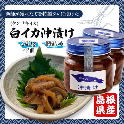 ふるさと納税 松江市 白イカ(ケンサキイカ)の沖漬け240gの2個セット!島根県沖で獲れた新鮮なイカを特製タレにつけた逸品 |  | 01