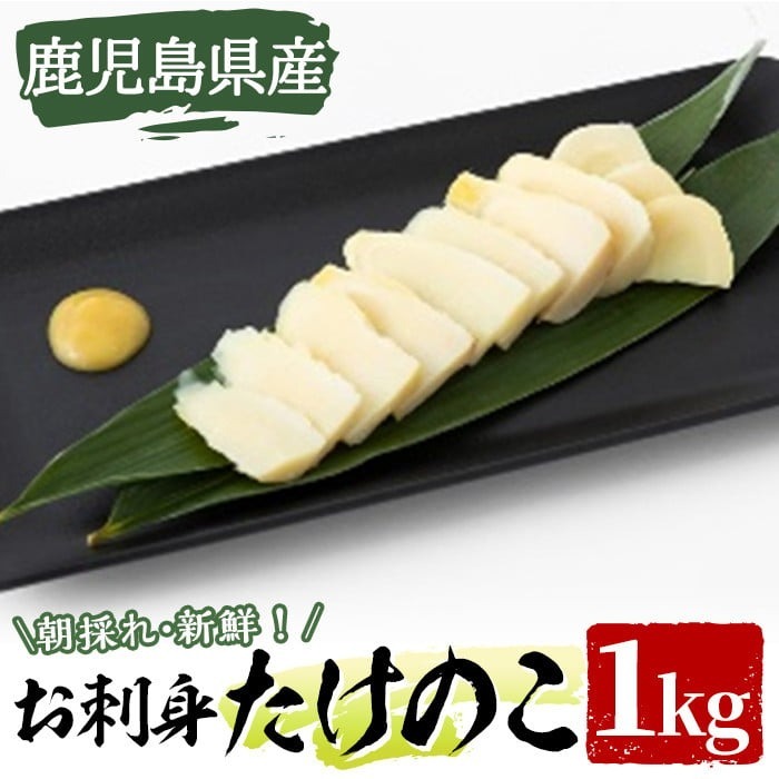 【土日祝着】＜先行予約受付中！2026年3月上旬以降順次発送予定＞お刺身たけのこ(計1kg) 国産 鹿児島県産 朝採れ タケノコ 竹の子 筍 真空パック 野菜 春 旬【上野食品】akn008-06-B