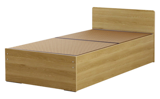 No.475-02 組み立て式　394-cl-migusa　日本製 セキスイMIGUSA畳使用 国内生産デザイン畳ベッド（ダブル）【フレーム色：ナチュラル（85）】【畳：ブラウン（BR）】 ／ 寝具 抗菌仕様 頑丈 安全 国内生産 愛知県