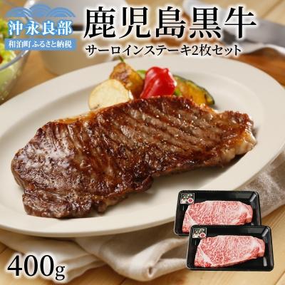 ふるさと納税 和泊町 鹿児島県産黒毛和牛A5等級サーロインステーキ2枚セット 400グラム