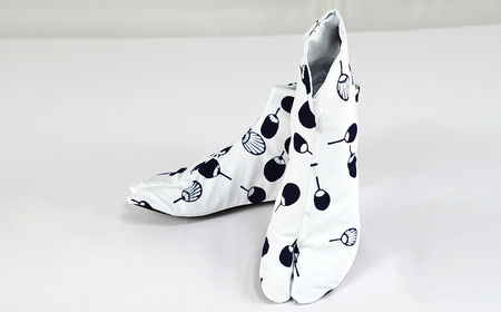 No.491-14 「SAMURAITABI」竺仙足袋 うちわ柄（24.5cm）