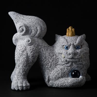 ふるさと納税 高松市 [庵治 石獅子] 運こま 1体(作:神野 淳平)【庵治石産地の職人彫りおろしの一点物】
