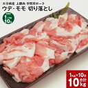 【ふるさと納税】【定期便】【1ヶ月毎10回】大分県産 上豚肉 「学問所ポーク」 ウデ・モモ 切り落とし 真空パック 小分け 計10kg(1kg×10回) 豚肉 お肉 豚ウデ肉 豚モモ肉 冷凍 九州産 国産 大分県 竹田市 送料無料