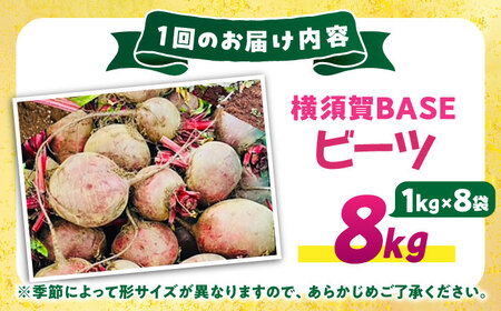 【全6回定期便】横須賀BASEビーツ 8kg（1kg×8袋）【ゆり子ファーム】[AKCR008]