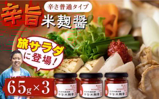 辛旨 米麹 醤シリーズ 〈辛さ普通タイプ〉（65g×3）【有限会社 木屋食品工業】調味料 こうじ 麹 熊本  [ZAD022]