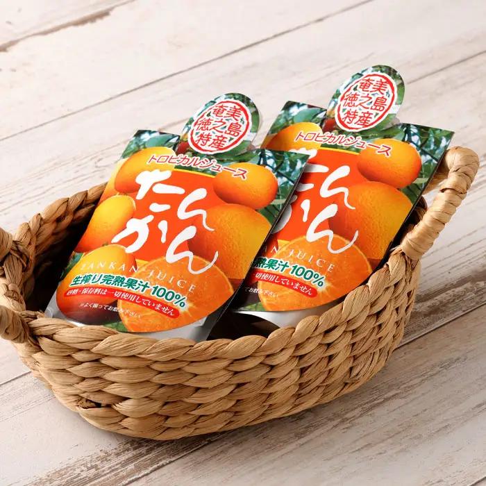 天城町産  生搾り完熟果汁100％ 宝果樹園 ミニタンカンジュース 6本セット（200ml×6本） 合計約1.2L タンカン 果汁飲料 たんかん 果汁100％ ジュース 飲み物 ドリンク 果物 くだも