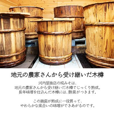 ふるさと納税 柳津町 【無添加・木樽熟成】材料は大豆・塩・糀のみ!やわらかな風合い「会津糀みそ」1年熟成 |  | 01
