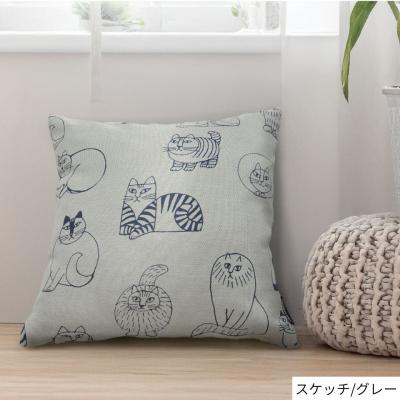 ふるさと納税 八尾市 (スケッチ/グレー)LISALARSONリサ・ラーソン クッションカバー6柄/L118 |  | 01