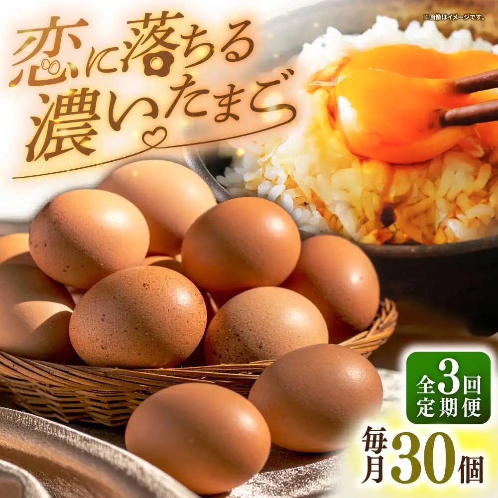 【全3回定期便】【特選卵】素直な恋たまご 30個 [JAP019]