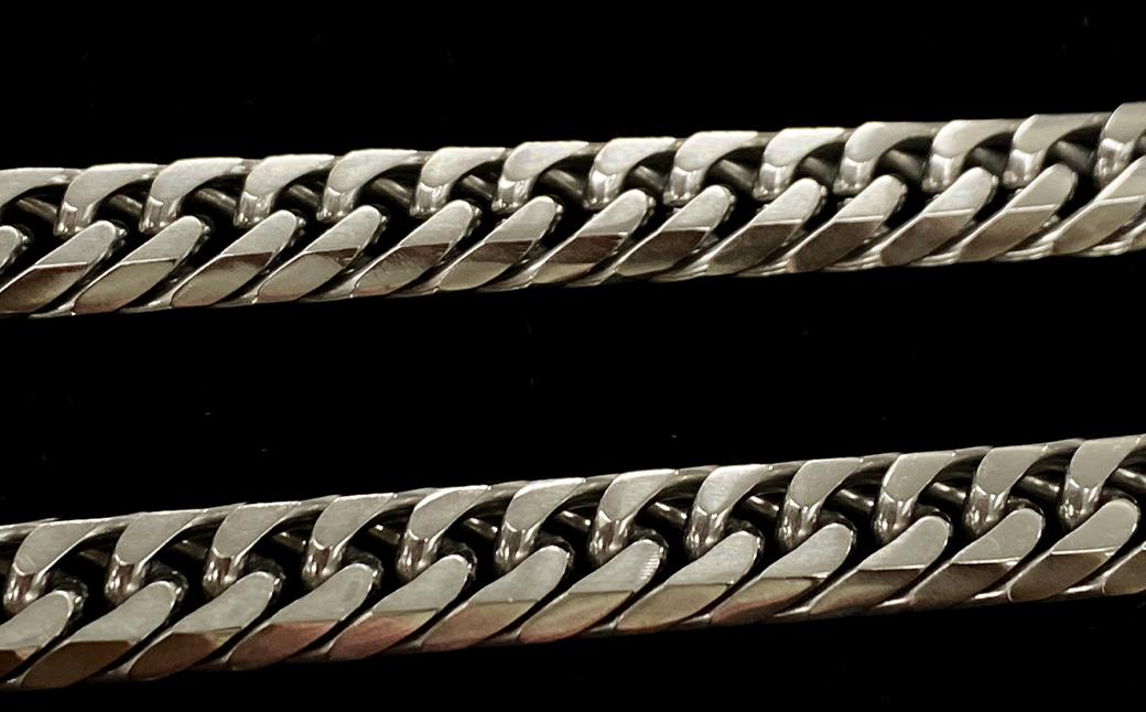 純チタン ネックレス 2.0Φ六面W喜平60cm【 チタン 純チタン 貴金属 ネックレス 高級 アクセサリー 高級アクセサリー 金属 ジュエリー 茨城県 つくば市 】