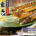 【ふるさと納税】生食用 凍眠 凍結 姫島 車えび ( 養殖 ) 約 200 g ( 4尾 ～ 5尾 ) × 12 パック A6