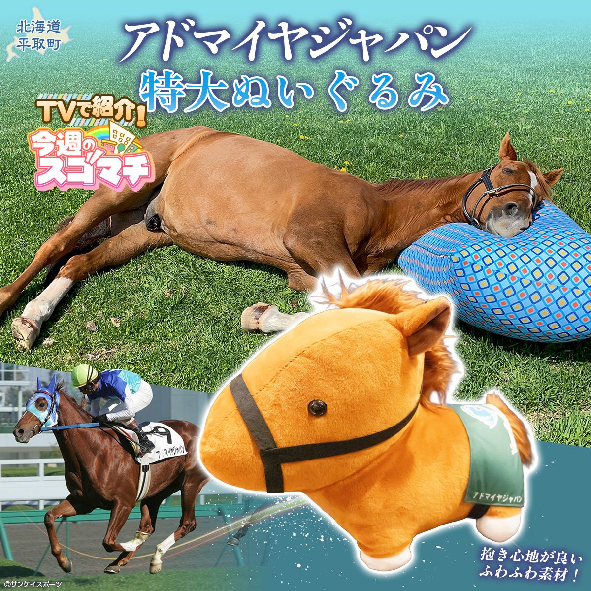 【TVで紹介！】【アドマイヤジャパン×Yogibo】特大ぬいぐるみ BRTV044